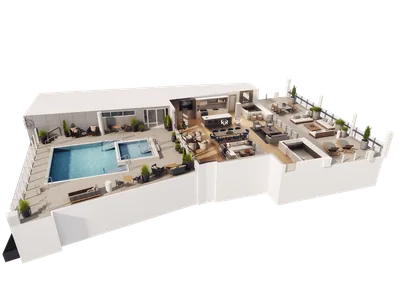 3D floor plan dollhouse